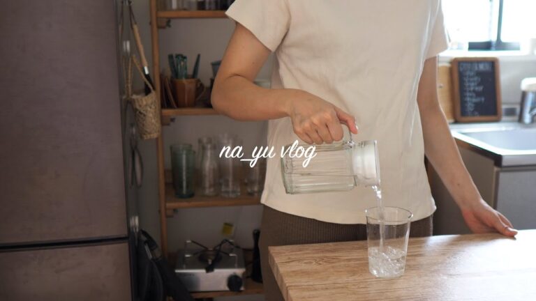 vlog#7 朝のルーティン/おうちでカフェ風ランチ/カフェラテ/ハンバーガー
