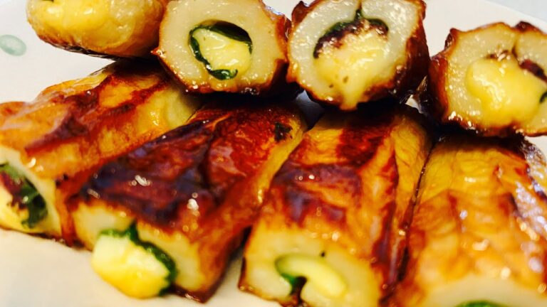 【梅しそチーズちくわ】：仕上げの一手間で格段に美味しい：