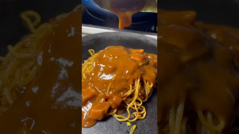 余った食材でカレー焼きそばとビール#cooking