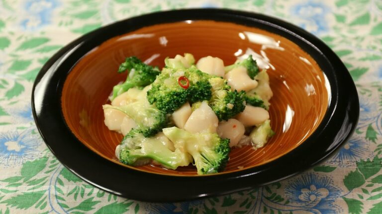 ほたてとブロッコリーの塩炒め