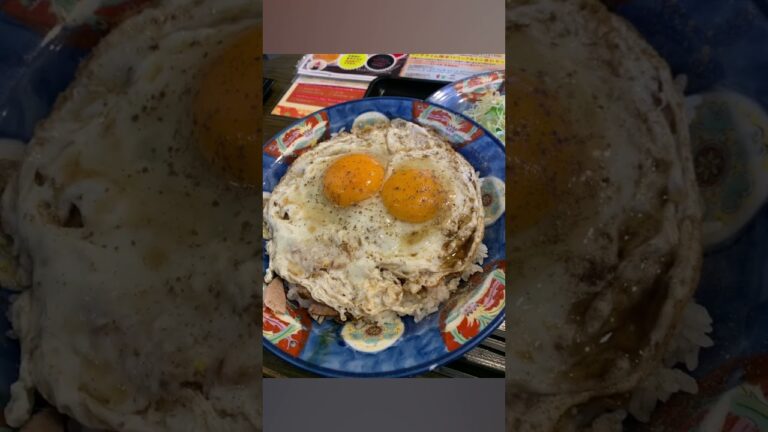 今治市で白楽天の焼豚玉子飯を食べてみた　愛媛県今治市