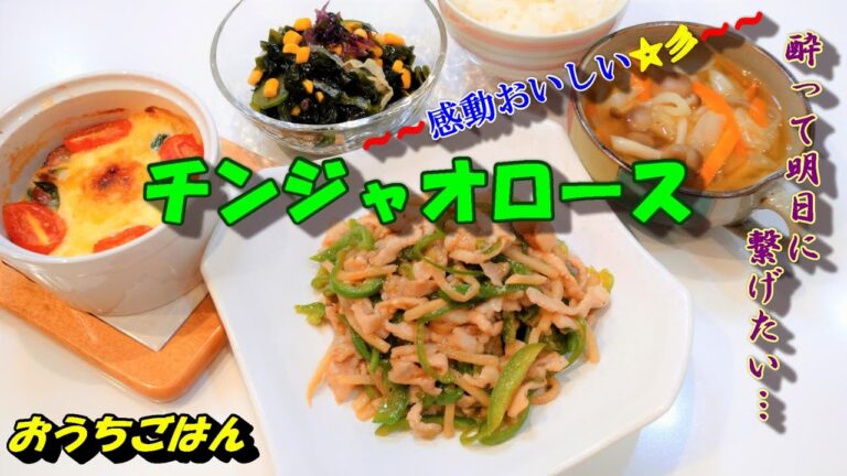 【料理動画】☆宅飲み☆4品おかず☆グイっと一杯！定番チンジャオロース