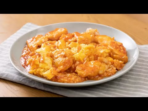 鶏むね肉と卵のチリソース炒め