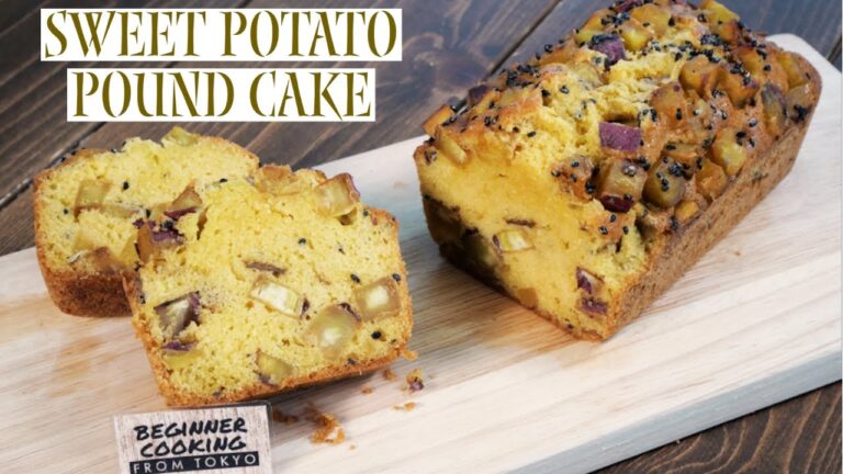 おいもゴロゴロ大学芋のパウンドケーキ☆さつまいもの消費に簡単おいしい手作りケーキ☆Sweet Potato Pound Cake