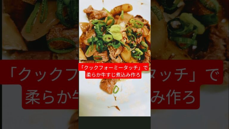 「クックフォーミータッチ」で柔らか牛すじ煮込み作ろ