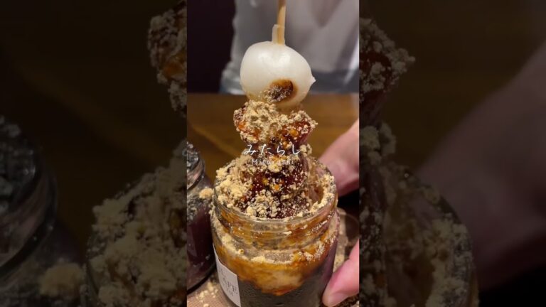 【可愛いお団子セットが食べられるお店🍡】瓶に入ったたっぷりのソースはどれも美味しい！#愛知グルメ