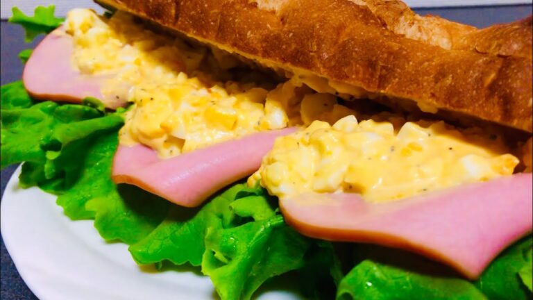【でっかい】ハムたまごサンド作りました