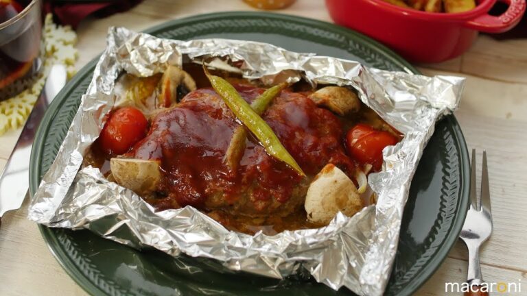 ふっくらジューシー！ホイルで 簡単 包み焼き ハンバーグ のレシピ 作り方