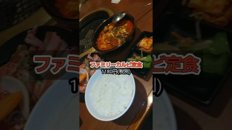 [ファミリーカルビ定食]#焼肉 #安楽亭 #焼肉大好き #カルビ #ユッケジャンスープ#ビレッジピープル #nostalgia #oldies #グルメ #目指せチャンネル登録者様1000人 #