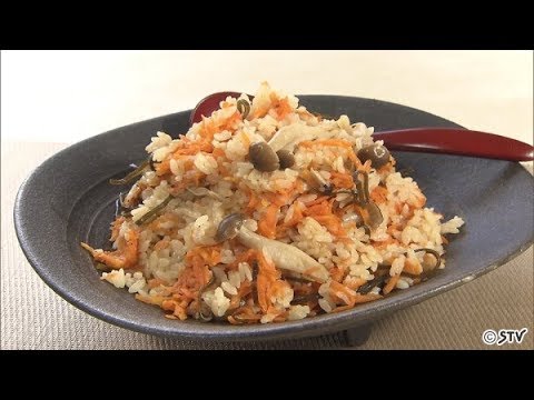奥様ここでもう一品 : 人参としめじの炊き込みご飯