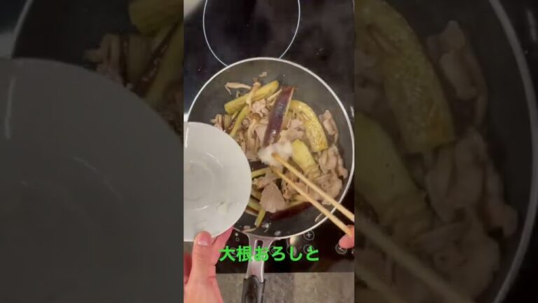 夏バテ防止にぴったりのおかず / fried pork&eggplant with amazing source #shorts #vegetable #pork #japanesefood