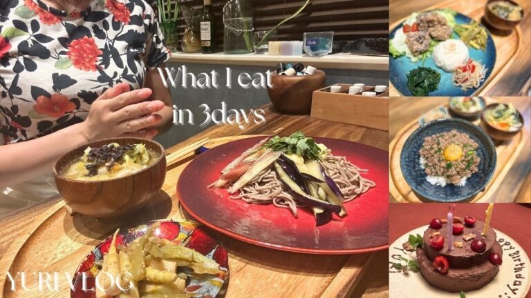 自分の心と体に向き合い労わる日常と、そんな3日間の健康晩ごはん｜新玉ねぎともやしのレモンナムル、ニラと豚ひき肉のあんかけ丼、ほうれん草の胡麻和え、筍とウドのきんぴら、揚げ茄子のさっぱり蕎麦