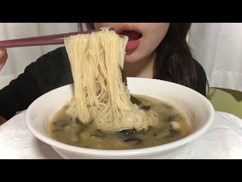 【ASMR】소면 먹방 味噌にゅうめんの咀嚼音　nyumen (mukbang eating sounds)