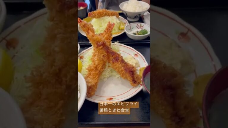 日本一のエビフライ！巣鴨のときわ食堂のエビフライ定食🍤自家製タルタルソース80円追加