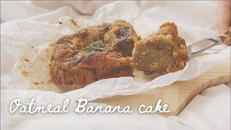 【しっとり濃厚 混ぜて焼くだけ🍌】オートミールバナナケーキ | グルテンフリー•小麦粉不使用 | おうちカフェ | Banana cake【ゆるゆる語彙力VLOG】
