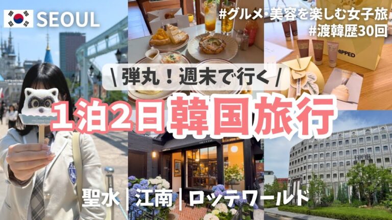 【韓国旅行vlog🇰🇷】2025年5月最新情報！渡韓歴30回OLの1泊2日ソウル旅行 | 週末弾丸！深夜便で行く女子旅vlog🩶