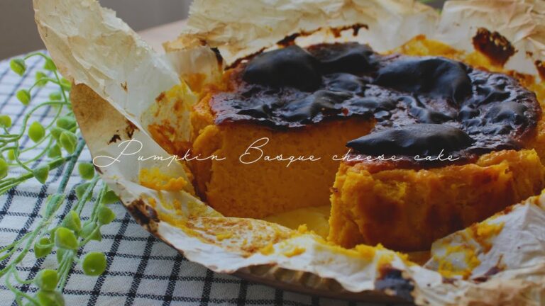 ほっこり濃厚🍁かぼちゃのバスクチーズケーキ🎃　pumpkin basque cheese cake