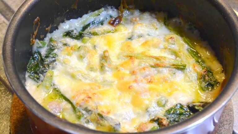 グラタンの作り方：豚肉とほうれん草グラタン　　How to make spinach gratin with pork