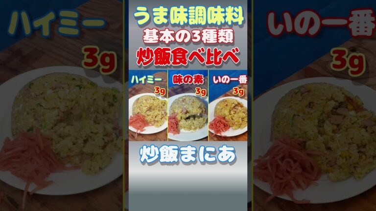 【高火力ロケットストーブ】うま味調味料の味の素、ハイミー、いの一番で炒飯作って食べて見た。 #shorts
