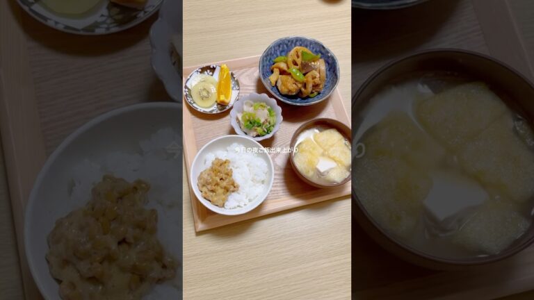 【鶏肉とレンコンの甘辛炒め】26歳主婦の自炊記録#自炊 #自炊記録 #料理 #料理動画