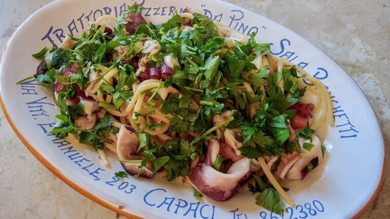 一つ星イタリアン店シェフがイタリアで作る「タコのスパゲッティー シチリア風カレッティエラ」【イタリアンプロ養成講座 番外編】