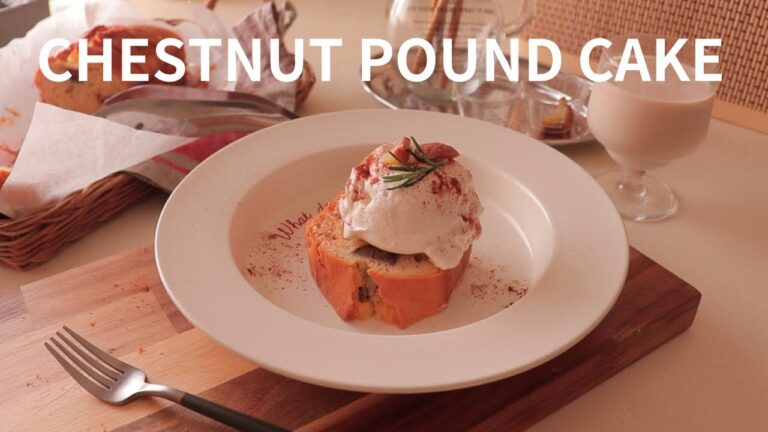 ｛おうちカフェ企画｝sweets vlog & recipe 栗パウンドケーキで秋満喫🌰肌寒くなった今日は家にこもって…☕🫖秋の味覚を楽しもう🌰