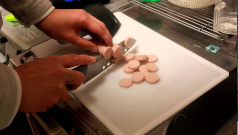 魚肉ソーセージの輪切り