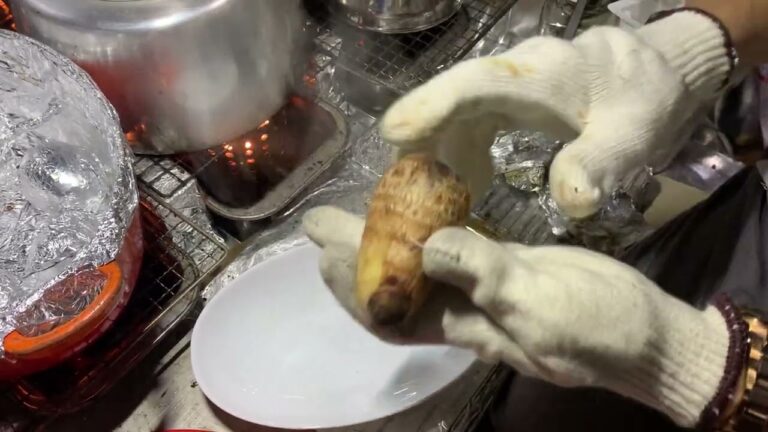 サラスト（サラダオイルストーブ）で里芋焼きが美味しい