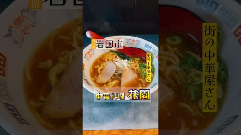 【山口ラーメン/花園】岩国市の街中華のラーメンとエビチャーハン #山口ラーメン #ラーメン #山口グルメ #ramen #shorts