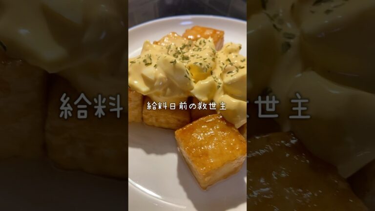 給料日前の救世主！てりてり厚揚げタルタル南蛮🥚☺️ #shorts #自炊 #料理 #同棲 #節約 #おすすめ