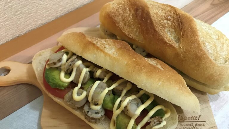 【パン作り】ホタテとアボカドのサンドウィッチ！作ってみたよ！【手作りパン】