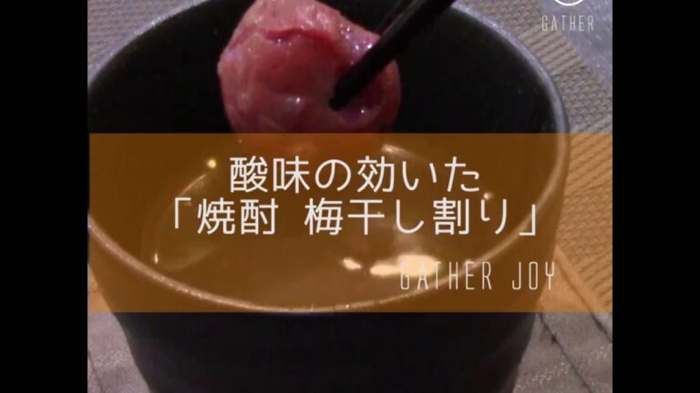 酸味の効いた「焼酎 梅干し割り」