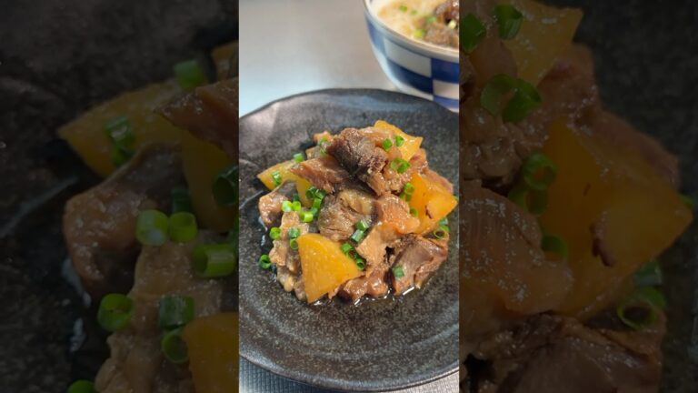 【牛すじの醤油煮込み】 #料理