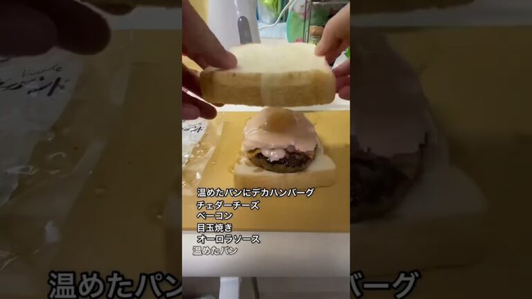 高校生も腹一杯になる男の月見バーガー🍔