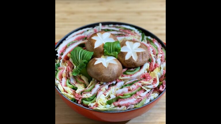 ミルフィーユ鍋 作り方 | 牛肉と野菜で作るポカポカ温まる鍋料理 | 簡単に作れて見た目も映えて美味しい | おもてなし料理に最適 #Shorts