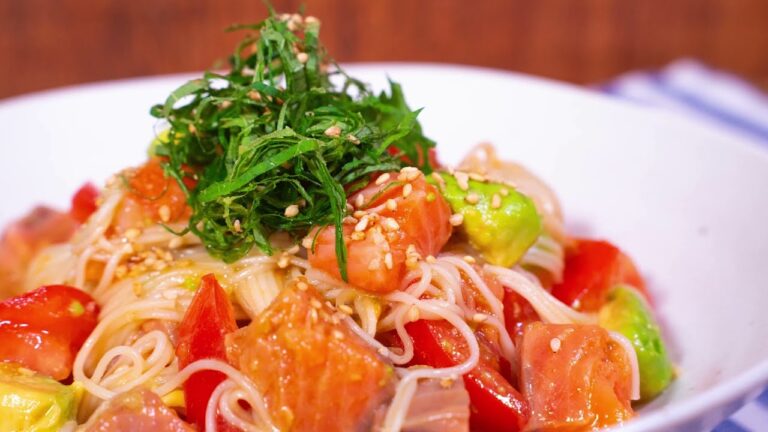 免疫力UP、夏バテ予防のおすすめレシピ「サーモンとトマトのさっぱりレモンだれ素麺」