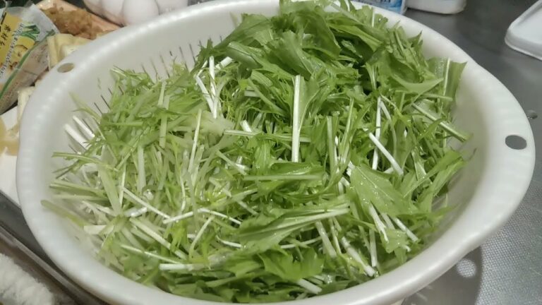 水菜と油あげとさつま揚げの煮物