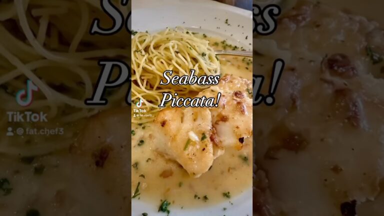 Seabass piccata with spaghetti wow! You got to see this one.see more www.fatchefrestaurantguide.com.
