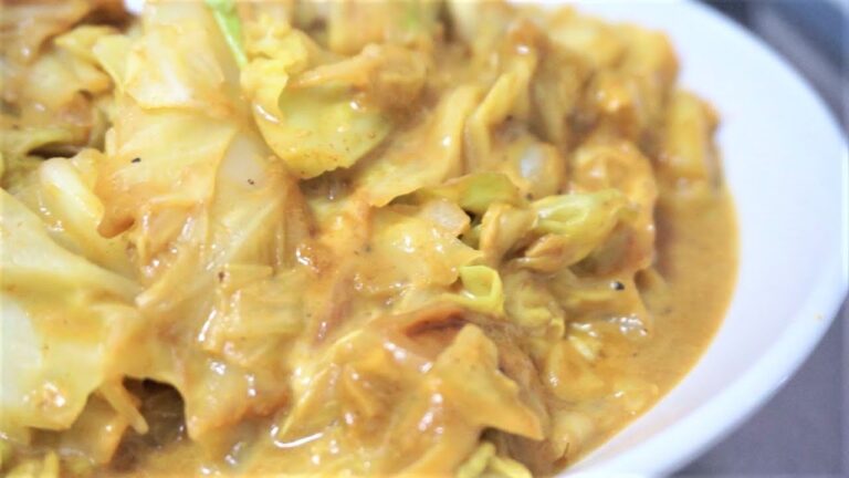 【料理・Cooking】キャベツ(cabbage)だけのカレー(curry)風味の炒め物【菜食】