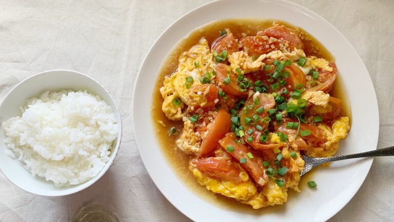 トマトと卵のオイスターあんかけ🍅【栗原心平レシピ】食べられる花、お店で売ることに