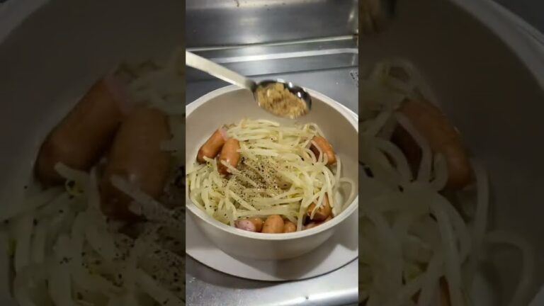 JALオニオンコンソメもやし#shorts#レシピ #ズボラ飯 ＃ウインナー