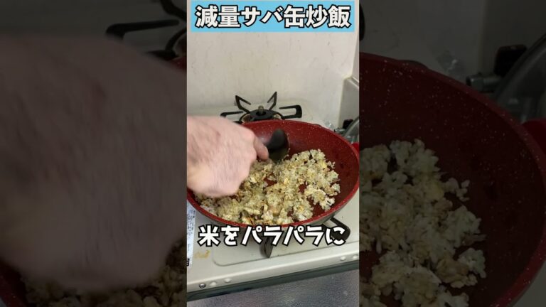【簡単ダイエット】減量サバ缶炒飯　#Shorts