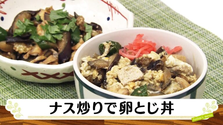 ナマなキッチン「ナス炒りで卵とじ丼」