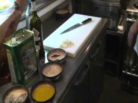 海老のにんにくソース