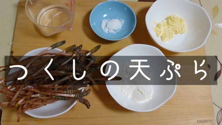 『つくしの天ぷら』の作り方！コツはたったの「２つ」
