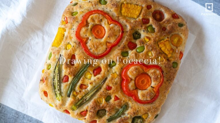 パンにお絵描き!?　彩り夏野菜のフォカッチャ “Drawing on Focaccia!”