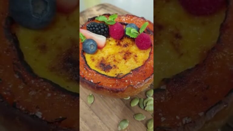Pumpkin Creme Brulee  #pastry #art #yummy #culinary #creative #cooking #sweet #love #shorts