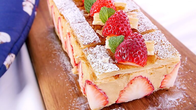 【オーブン不要】牛乳パックでサクサク苺のミルフィーユ