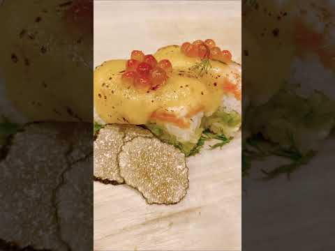 【Layered Sushi】Salmon Avocado and Cheese #Shorts #sushi #chefhiro #japan