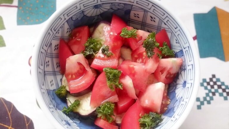 【簡単料理】トマトとなすのサラダ